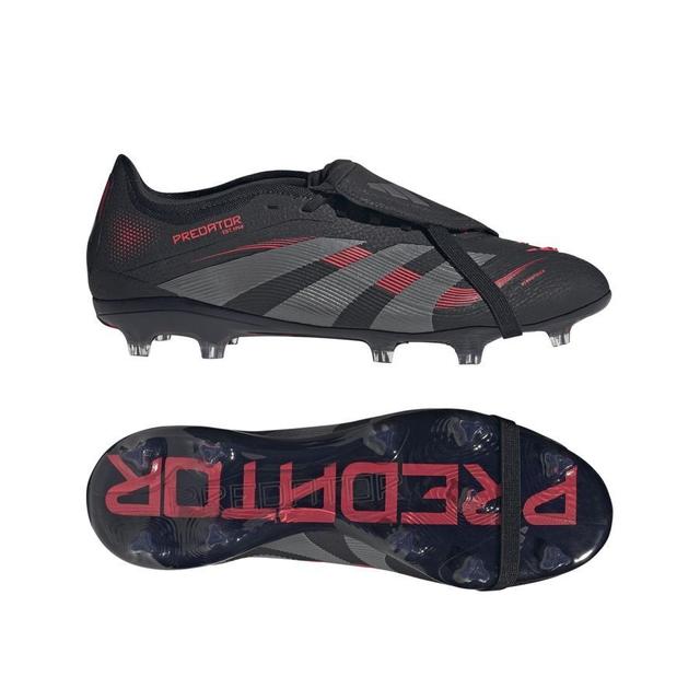 adidas Predator Pro Fold-over Tongue Fg Stealth Victory - Core Black/grey Four/lucid Red - Grass (Fg), size 36⅔ on Productcaster.