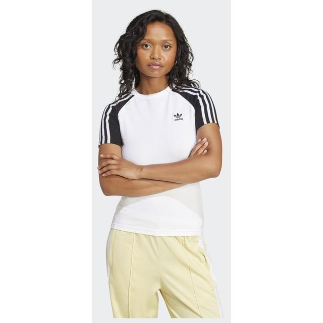 adidas Original Adicolor 3-stripes Raglan Slim-fit T-shirt, maat X-Small on Productcaster.