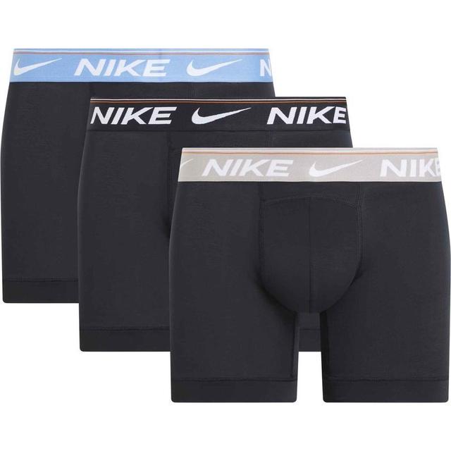 Nike Boxer Shorts Ultra Comfort Dri-fit 3-pack - Black/grey/blue, size Large on Productcaster.