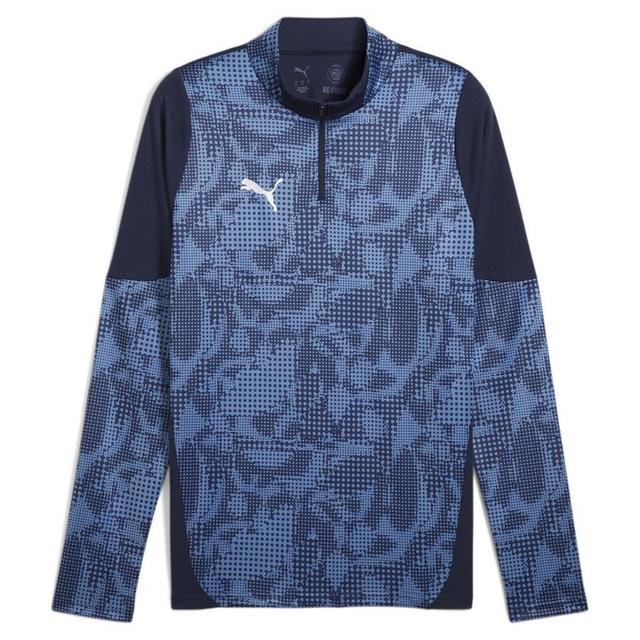 PUMA Training Shirt Teamcup 1/4 Zip - PUMA Navy/PUMA Silver/blue, size XX-Large on Productcaster.