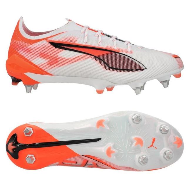 PUMA Ultra 5 Ultimate Sg Unlimited - PUMA White/PUMA Black/glowing Red - Soft Ground (Sg), size 36 on Productcaster.