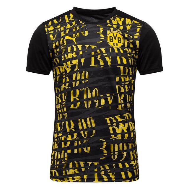 Dortmund Training T-shirt Pre Match - PUMA Black/faster Yellow, size Small on Productcaster.