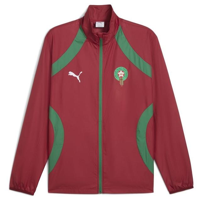 Morocco Jacket Pre Match Woven Anthem Africa Cup Of Nations 2025 - Intense Red/archive Green - PUMA, size X-Large on Productcaster.