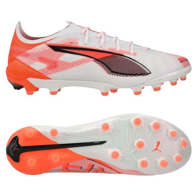 PUMA Ultra 5 Ultimate Ag Unlimited - PUMA White/PUMA Black/glowing Red - Artificial Grass (Ag), size 42½ on Productcaster.