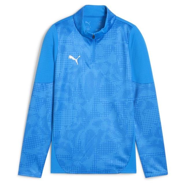 PUMA Training Shirt Teamcup 1/4 Zip - Electro Royal/PUMA Silver Kids, size L/164 cm on Productcaster.