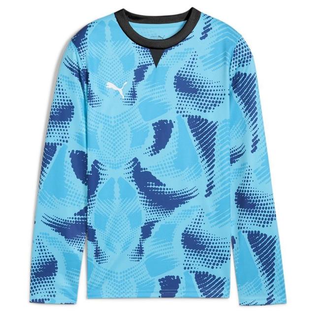 PUMA Goalkeeper Shirt Teamtarget - Bright Aqua/PUMA Black Kids L/s, size XS/128 cm on Productcaster.