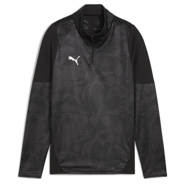 PUMA Training Shirt Teamcup 1/4 Zip - PUMA Black/PUMA Silver/dark Grey Kids, size S/140 cm on Productcaster.