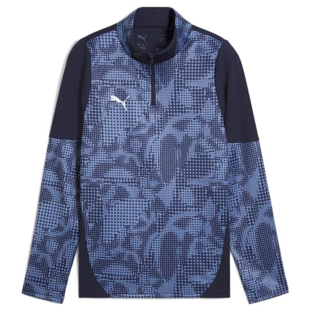 PUMA Training Shirt Teamcup 1/4 Zip - PUMA Navy/PUMA Silver/blue Kids, size M/152 cm on Productcaster.