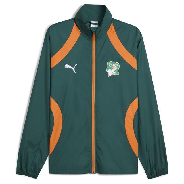 Ivory Coast Jacket Pre Match Woven Anthem Africa Cup Of Nations 2025 - Green/rickie Orange - PUMA, size 3XL on Productcaster.