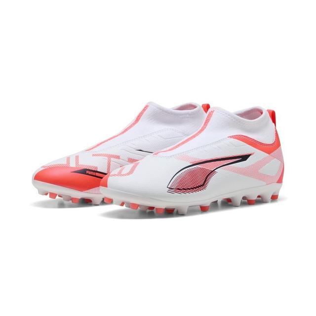 PUMA Ultra 5 Match + Laceless MG Unlimited - PUMA White/PUMA Black/Glowing Red Kids, size 34 on Productcaster.