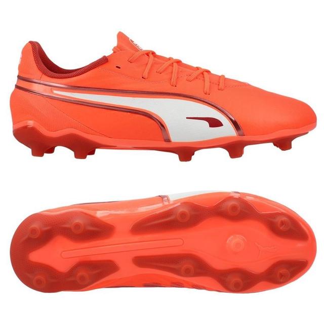 PUMA King Match Fg/ag Unlimited - Glowing Red/PUMA White/red Fire Kids, size 38 on Productcaster.