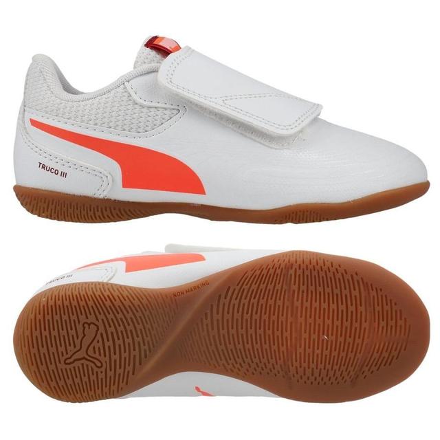 PUMA Truco Iii Velcro It - PUMA White/glowing Red/PUMA Black Kids - Indoor (Ic), size 31 on Productcaster.