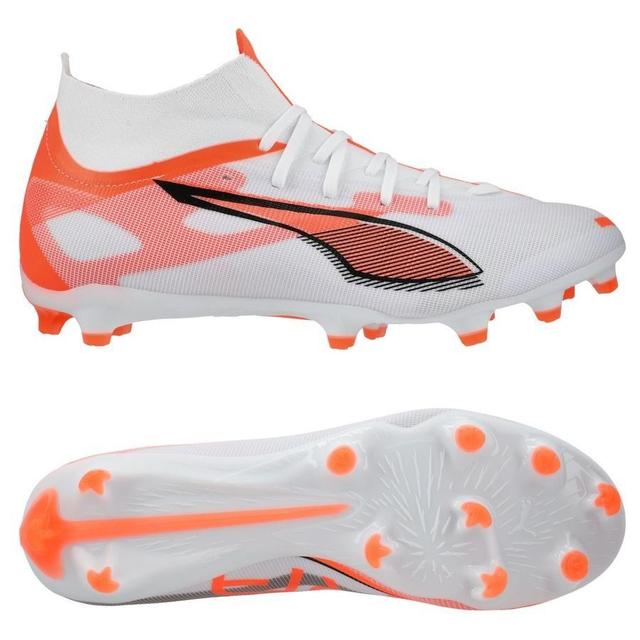 PUMA Ultra 5 Match + FG/AG Unlimited - PUMA White/PUMA Black/Glowing Red, size 42 on Productcaster.