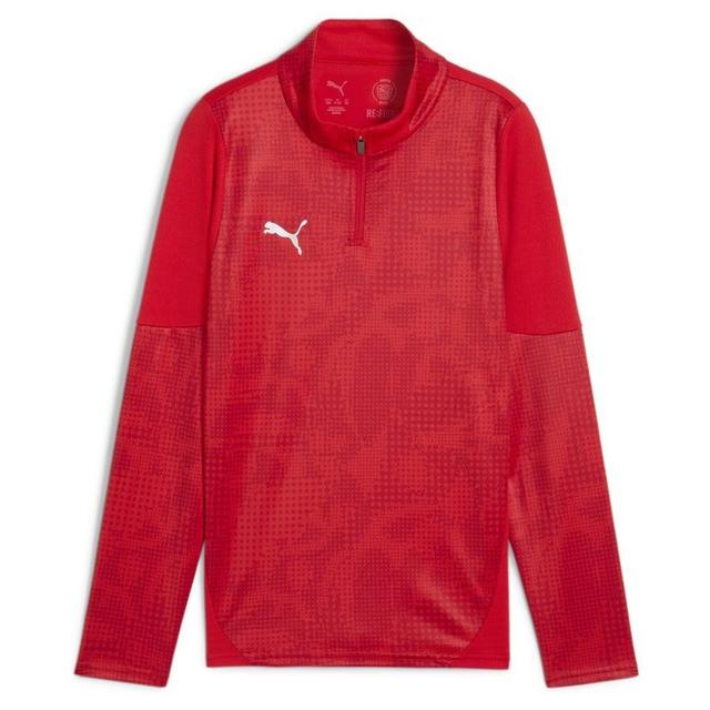 PUMA Training Shirt Teamcup 1/4 Zip - PUMA Red/PUMA Silver Kids, size XL/176 cm on Productcaster.