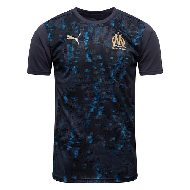 Marseille Training T-shirt Pre Match - Galactic Gray/PUMA Navy/team Gold, size Small on Productcaster.