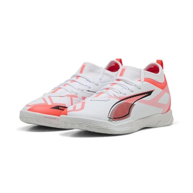 PUMA Ultra 5 Match IT + Mid Unlimited - PUMA White/PUMA Black/Glowing Red Kids - Indoor (IC), size 38½ on Productcaster.