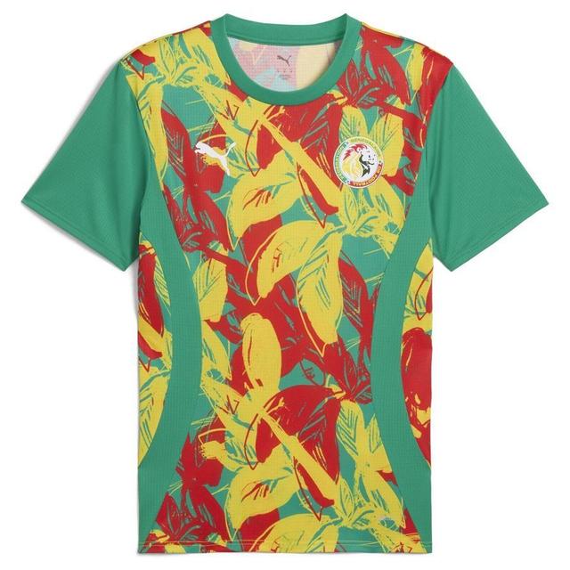 Senegal Training T-shirt Pre Match Africa Cup Of Nations 2025 - Green/faster Yellow/PUMA Red, size X-Small on Productcaster.