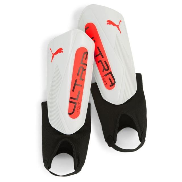 PUMA Shin Pads Ultra Light Ankle Unlimited - PUMA White/glowing Red, size Medium on Productcaster.