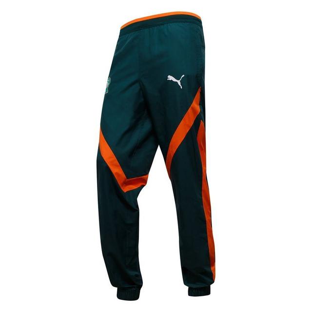 Ivory Coast Training Trousers Pre Match Woven Africa Cup Of Nations 2025 - Green/rickie Orange - PUMA, size XX-Large on Productcaster.