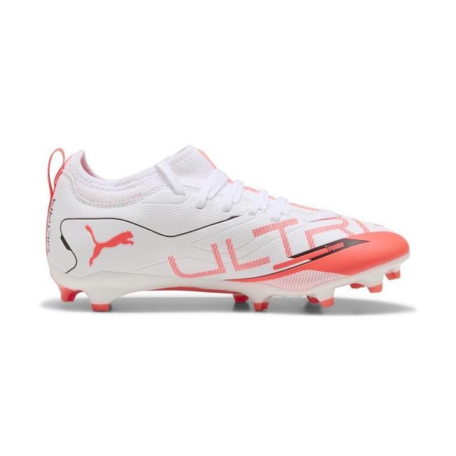 PUMA Ultra 5 Match Fg/ag Unlimited - PUMA White/PUMA Black/glowing Red Kids, size 38½ on Productcaster.