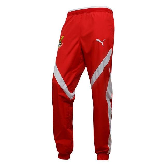 Ghana Training Trousers Pre Match Woven Africa Cup Of Nations 2025 - PUMA Red/PUMA White, size Large on Productcaster.