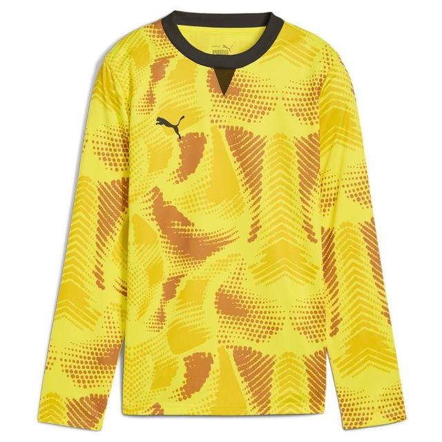 PUMA Goalkeeper Shirt Teamtarget - Fluro Yellow/PUMA Black Kids L/s, size L/164 cm on Productcaster.