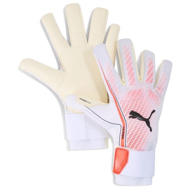 PUMA Goalkeeper Gloves Ultra Ultimate Hybrid Unlimited - PUMA White/glowing Red/PUMA Black, size 10½ on Productcaster.