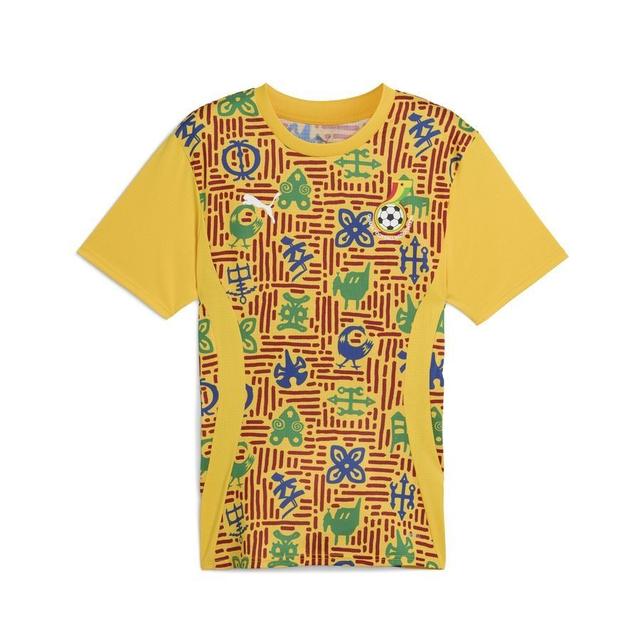 Ghana Training T-shirt Pre Match Africa Cup Of Nations 2025 - Yellow Sizzle/intense Red - PUMA, size X-Large on Productcaster.