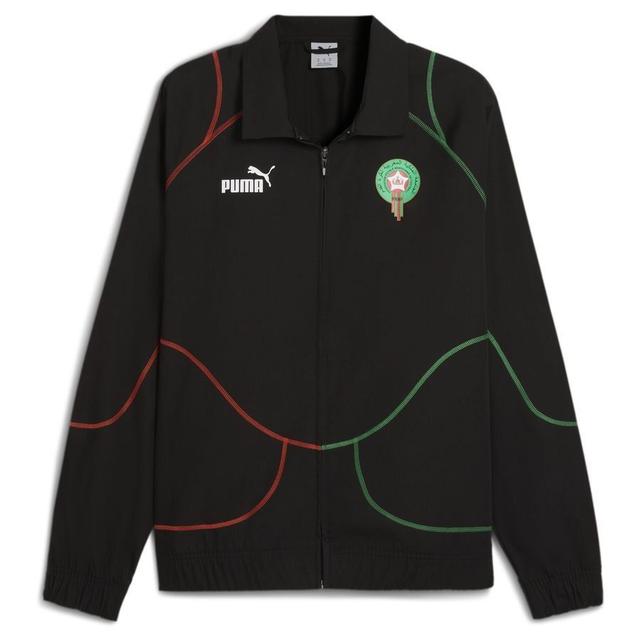 Morocco Track Jacket Ftblstatement Africa Cup Of Nations 2025 - PUMA Black/PUMA Red/archive Green, size X-Small on Productcaster.