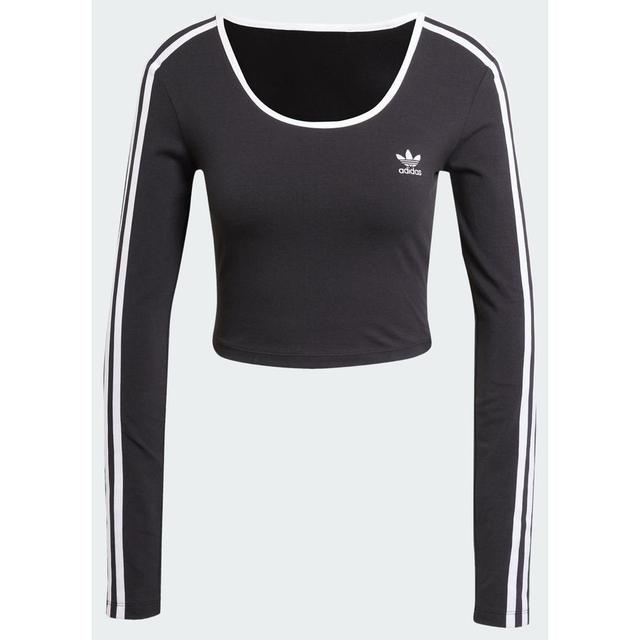 adidas Original Adicolor 3-stripes Long Sleeve Crop Tee, storlek Large on Productcaster.