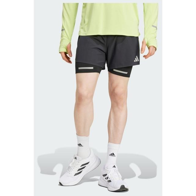 adidas Ultimate Running Reflective 2-in-1 Shorts, størrelse Large on Productcaster.