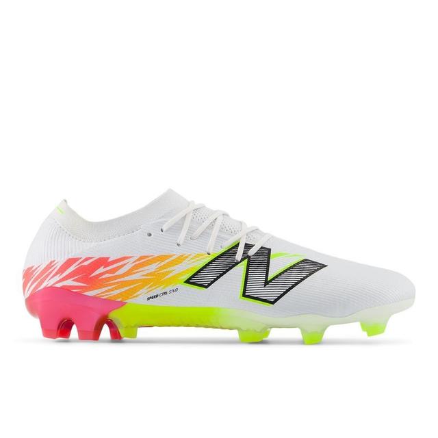 New Balance Furon V8 Elite Fg Flash Point - White/red/silver - Grass (Fg), size 40 on Productcaster.