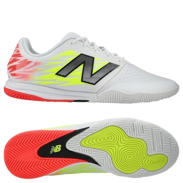 New Balance Furon V8 Pro In Flash Point - White/red/silver - Indoor (Ic), size 40 on Productcaster.