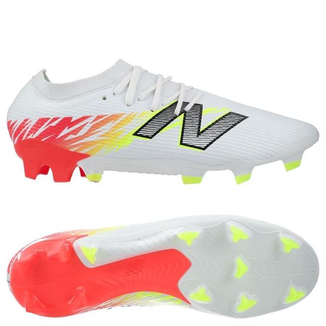 New Balance Furon V8 Team Fg Flash Point - White/red/silver - Grass (Fg), size 44½ on Productcaster.