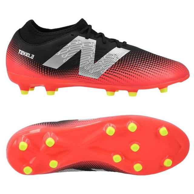 New Balance Tekela V4 Magique Fg Flash Point - Musta/punainen/hopea - Nurmi (Fg), koko 43 on Productcaster.