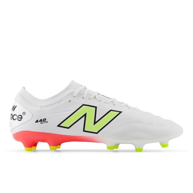 New Balance 442 V2 Elite Fg Flash Point - White/green/black - Grass (Fg), size 44 on Productcaster.