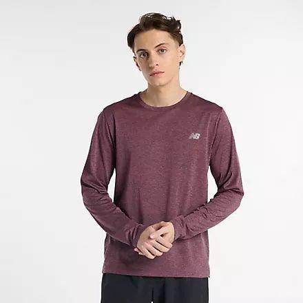 New Balance Running Shirt Athletics - Faded Plum, size Large on Productcaster.