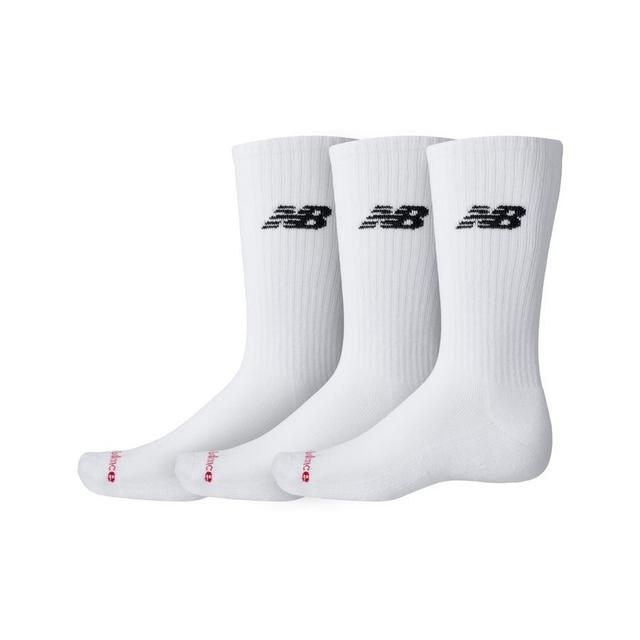 New Balance Socks Everyday Crew 3-pack - White, size 39-42 on Productcaster.