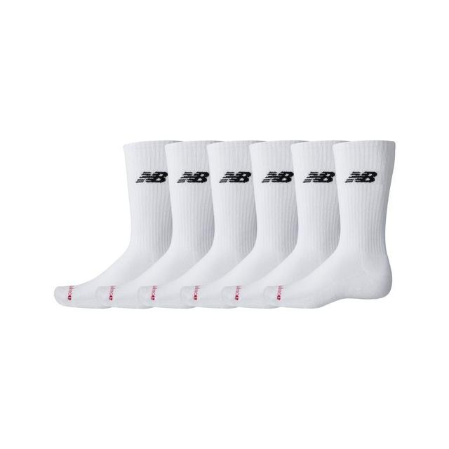 New Balance Socks Everyday Crew 6-pack - White/black, size 43-46 on Productcaster.