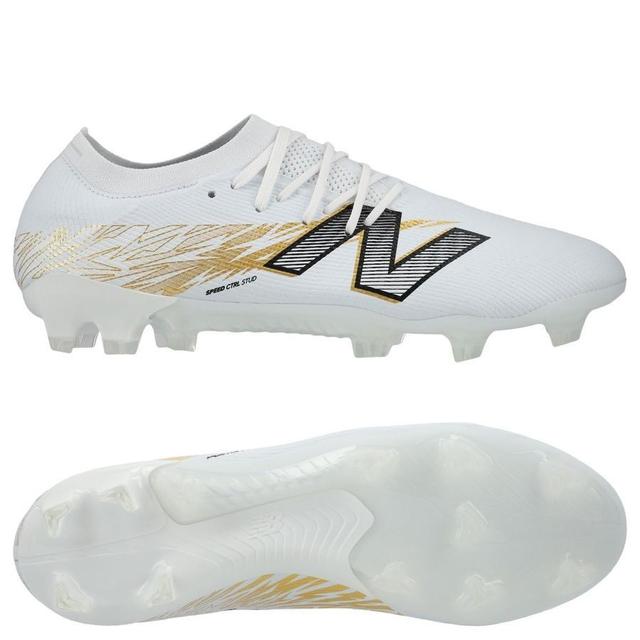 New Balance Furon V8 Elite Fg 10 Year - White/gold Pre-order - Grass (Fg), size 42 on Productcaster.