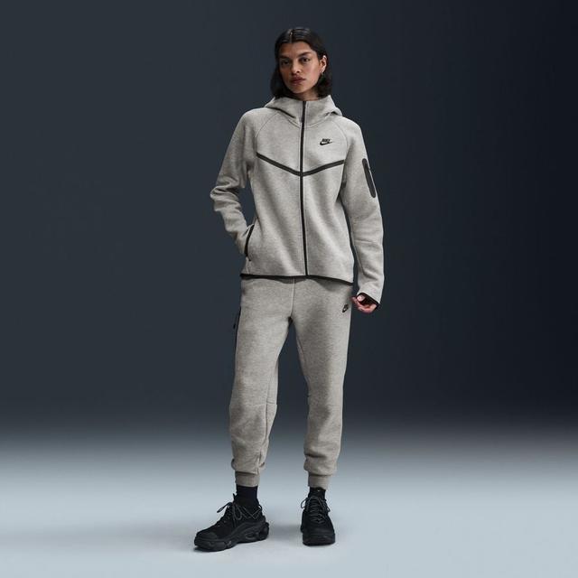 Nike Hoodie Tech Fleece Fz Windrunner - Medium Grey Heather/black Women, size XX-Large on Productcaster.