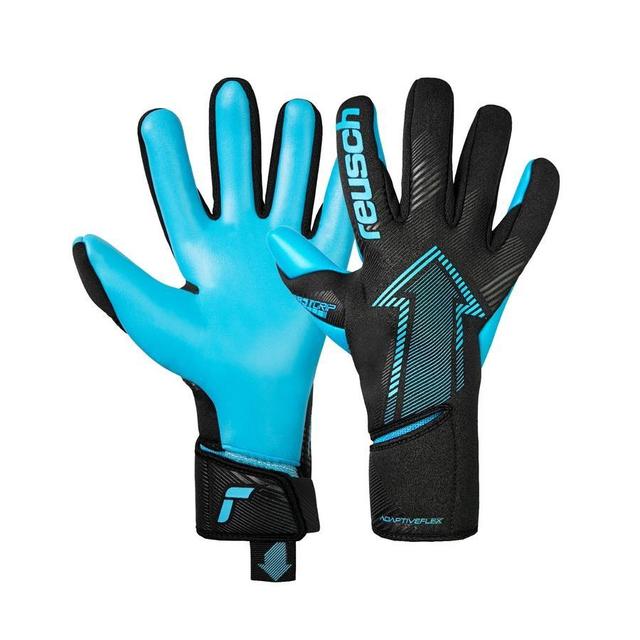 Reusch Goalkeeper Gloves Fastgrip Aqua - Black/aqua Blue, size 9½ on Productcaster.