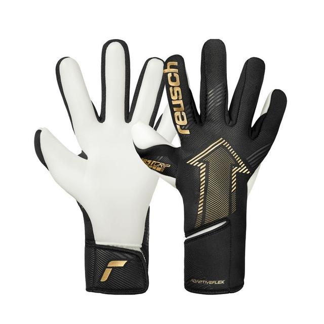 Reusch Goalkeeper Gloves Fastgrip Gold - Black/gold, size 8½ on Productcaster.