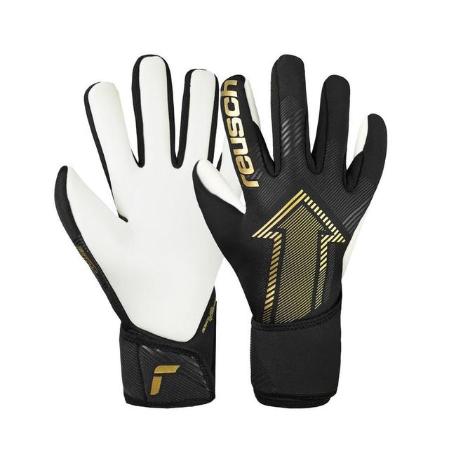 Reusch Goalkeeper Gloves Fastgrip Silver - Black/gold, size 9½ on Productcaster.