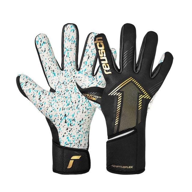 Reusch Goalkeeper Gloves Fastgrip Fusion - Black/gold Kids, size 4 on Productcaster.