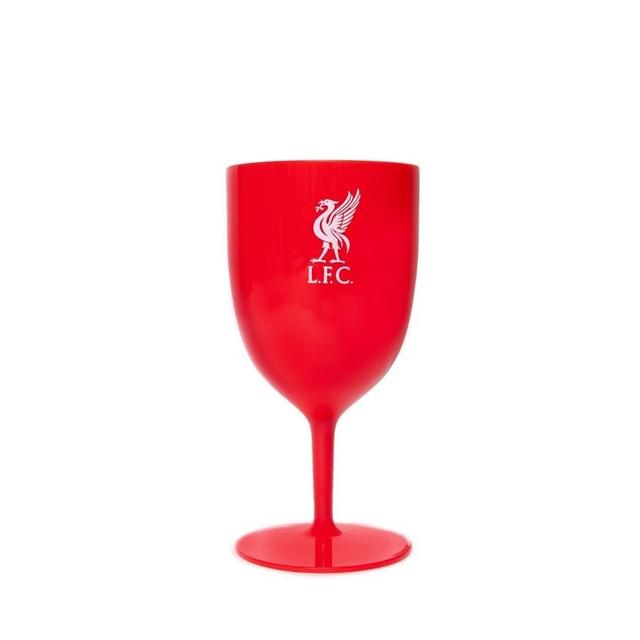 Liverpool Plastic Wine Glass Liverbird - Red - Liverpool Fc, size One Size on Productcaster.