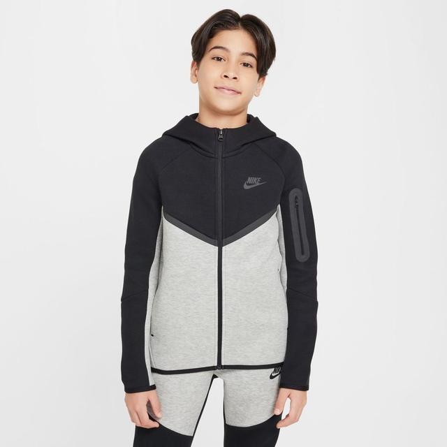 Nike Hoodie Nsw Tech Fleece Fz 24 - Dark Grey/black Kids, size M: 137-147 cm on Productcaster.