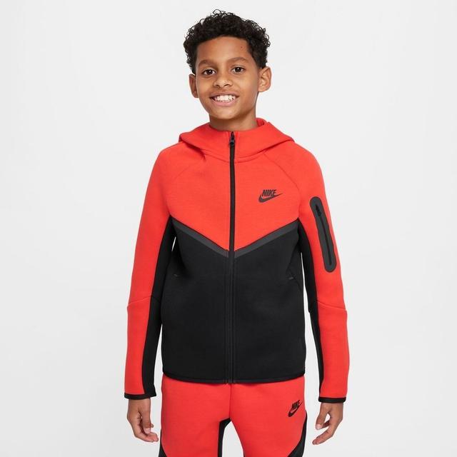 Nike Hoodie Nsw Tech Fleece Fz 24 - Lt Crimson/black Kids, size XL: 158-170 cm on Productcaster.