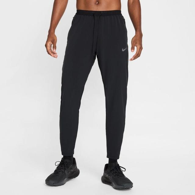 Nike Running Trousers Dri-fit Stride Woven - Black/reflect Silver, size Medium on Productcaster.