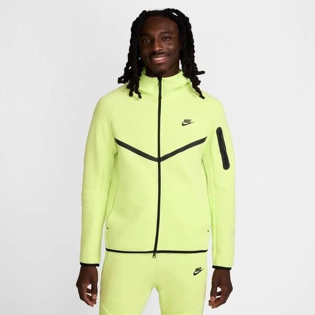 Nike Hoodie Tech Fleece 24 Fz - Lemon Tonic/black, size Small on Productcaster.